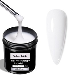 150g Milky White Builder Nail Gel - Large Capacity Builder Gel for Nails Nail Extension - Strengthen for Extending & Broken Nails Repair Strengthen for Nail Art Manicure