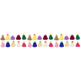 VALICLUD Pack of 20 Knitted Hat Craft Accessories Mini Hats for Crafts Decorative Accessories Decorative Hat for Eggs, Bottles and More