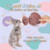 SKYWHALE 8PCS Stacking Cups for Rabbits, Stackable Bunny Toys, Natural