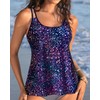 Womens Flowy Tankini Tops Only - Modest Bathing Suit Loose