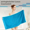 Lashuma Lugano Hand Towel Set, Blue, Aquamarine, Fluffy 100% Cotton