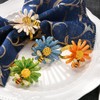 Napkin Rings Set of 6 Daisy Sunflower Metal Napkin Rings