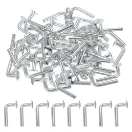 sourcing map M5x48mm Universal Pallet Rack Safety Bolt, Pallet Rack Drop Pin, Round Head Pallet Rack Safety Bolts Accessory Shelving System for Warehouse Home DIY Shelving Silver Pack of 100