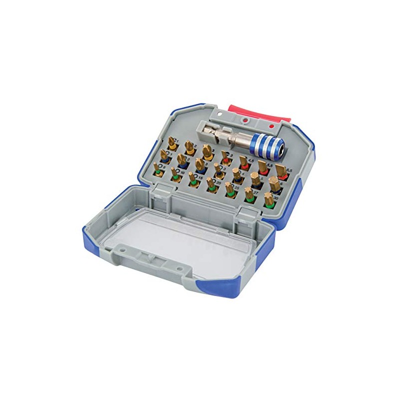 Tivoly 11521572003 Set of 22 Torsion Tin Screwdriver Bits, Contains