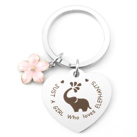 Elephant Gifts For Women Easter Gifts for Girls Elephant Keyring Keychain Small Gifts For Girls Women Friend Gifts Cute Keyring For Her Daughter Sister Friend Girlfriend Elephant Lovers Gift