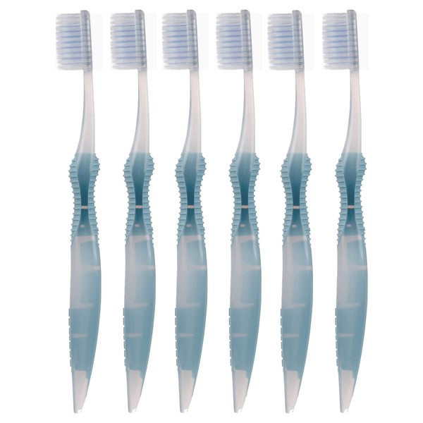 Sofresh Flossing Toothbrush - Adult Size | Your Choice of Color | (6, Blue)