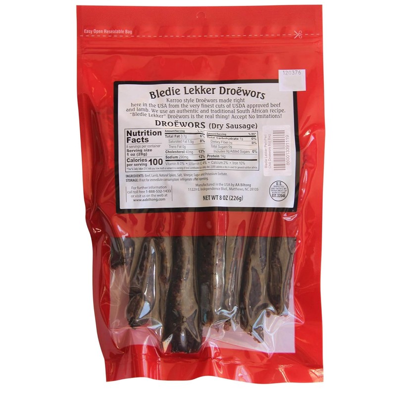 Bledie Lekker Chilli Droewors 8oz