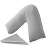 HOME ACE® Silver Easy Care Poly Cotton V Shaped Pillowcase,