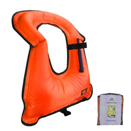 WACOOL Inflatable Snorkel Diving Swimming Scuba Vest Jacket for Adult Youth Kids (Adult, Orange)