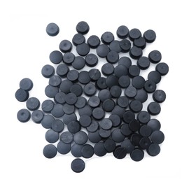 Ruwado 100 Pcs Buckle Plastic Button Black Round Small Shoes Charms Accessories for Flat Shoe Wristband Charm DIY Ornaments