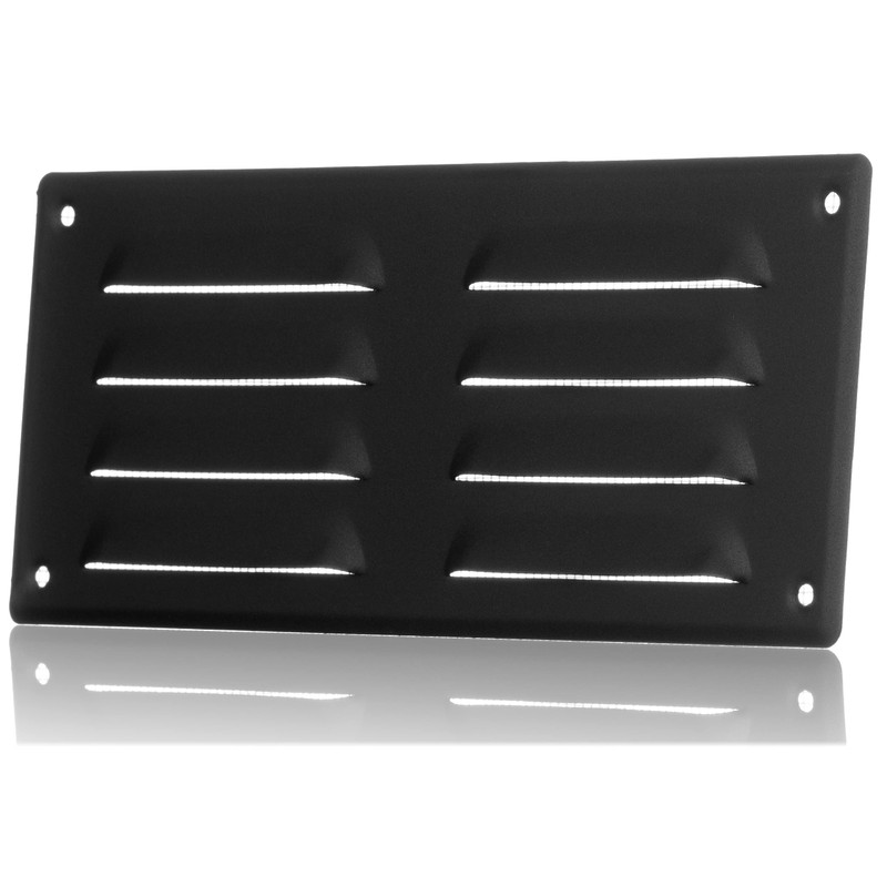 260x105mm / 10x4 inch Anthracite Metal Ventilation Grille with Flyscreen
