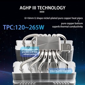 Thermalright Peerless Assassin 120 SE CPU Cooler, 6 Heat Pipes AGHP Technology, Dual 120mm PWM Fans, 1550RPM Speed, for AMD:AM4 AM5/Intel LGA 1700/1150/1151/1200/1851,PC Cooler
