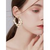 Stocking Stuffers Pearl Drop Earrings Bohemia Bead Pearl Hoop Earrings