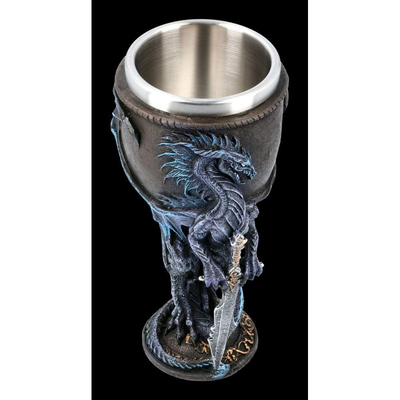 Dragon Fantasy Drinking Goblet - Stone Blade Design by Ruth