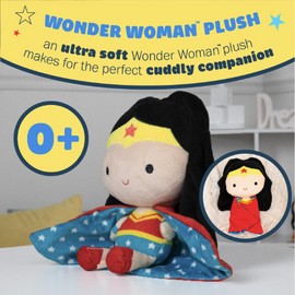 KIDS PREFERRED DC Comics Wonder Woman Soft Huggable Stuffed Animal Cute Plush Toy for Toddler Boys and Girls, Gift for Kids, 11.5 inches