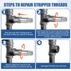 JAMHEXOU 6-Piece NPT Pipe Tap Set, 1", 3/4", 1/2", 3/8",