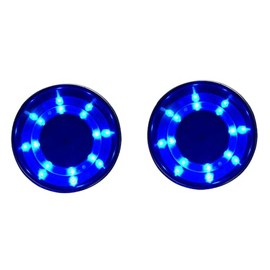 ZONADA 12V LED Stainless Steel Cup Drink Holder 2PCS Blue Light for Marine Boat RV Camper Caravan Universal Fit