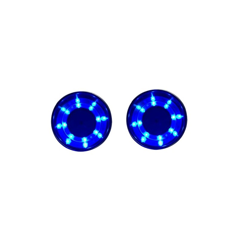 ZONADA 12V LED Stainless Steel Cup Drink Holder 2PCS Blue
