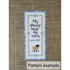Unbranded Counted Cross Stitch Sheep Scripture Bookmark Pattern