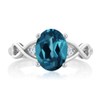 Gem Stone King 1.89 Cttw London Blue Topaz Engagement Ring