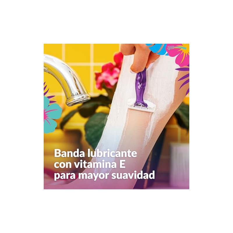 BIC, Soleil Shave & Trim, Rastrillo para Mujer, con Recortador