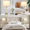 Beige Gold Bedroom Lamps Set of 2 - Touch Bedside