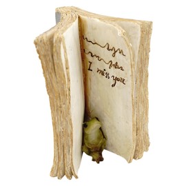 Top Collection Miniature Fairy Garden and Terrarium Frog Hiding in Book Figurine