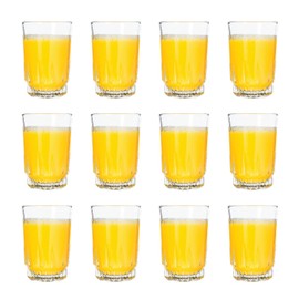 Vikko 5 Ounce SMALL Glasses, Heavy Base Clear Tumbler, Cup for Drinking Orange Juice, Water, Kids Glass Drinking Glasses, 5 oz Juice Glass, Set of 12