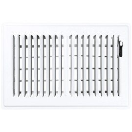 Shoemaker Manufacturing, Soft White, 6x10, Premium Floor Register, All Steel Heavy Duty Vent Cover