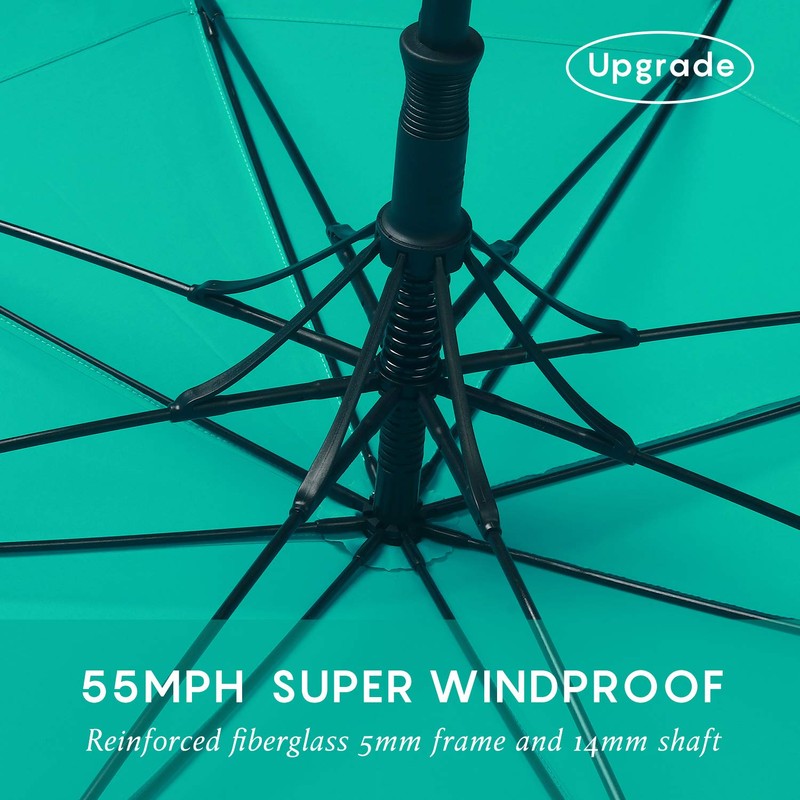 RUMBRELLA Golf Umbrella Windproof Double Canopy UV Umbrella UPF 50+
