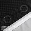 MitoVilla No Hooks Needed Black Waffle Shower Curtain Set with