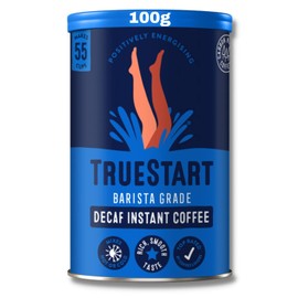 TrueStart Barista Grade DECAF Instant Coffee - 100g (55 Cups), Premium Freeze Dried, Smooth Rich Roast, 100% Full Flavour