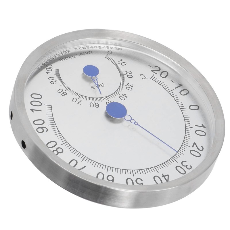 Stainless Steel Round Thermometer Outdoor Thermometer Hygrometer Waterproof Large Weather