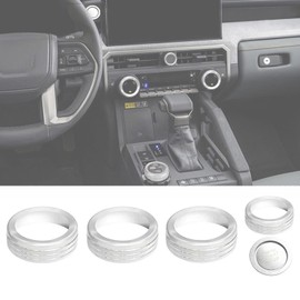 YiXunTen for Toyota Tacoma 2024 2025 14" Screen for Toyota 4Runner 2025 Accessories Interior Engine Start Switch Knob AC Cover Aluminum Alloy Silver