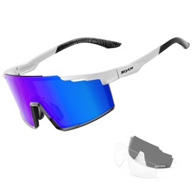 SCVCN Polarised Cycling Glasses Men's Sunglasses UV400 Protection Sports Glasses Women's Cycling Glasses Sports Sunglasses Cycling MTB Glasses Road Bike Running Hiking Volleyball Mountaineering 05