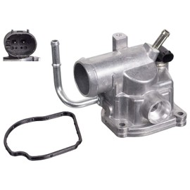 febi bilstein 39270 Thermostat Housing with housing, seal and temperature switch, pack of one