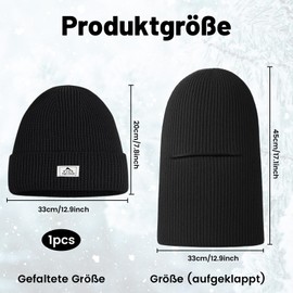 NieYat Men's Ski Mask, Balaclava, Multifunctional Warm Beanie Hat, Ski Mask, Lightweight, Windproof and Breathable Balaclava, Cycling, Motorcycle, Balaclava, Face Hood - Two Styles