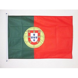 AZ FLAG Portugal Flag 2' x 3' for Outdoor - Portuguese Flags 90 x 60 cm - Banner 2x3 ft Knitted Polyester with Rings