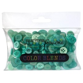 Buttons Galore BGCB112 Color Blend Buttons, 3 oz, 3 Shades of Mint Blue
