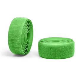 Neon Green 5/8 inch Sew on Hook and Loop 1 Yd Thin Strips Non-Adhesive Nylon Fabric Interlocking Tape Sewing Fasteners Set Excellent Grip for Military Form Bags Home Office School Car and Crafting