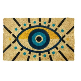 Entryways Handmade Doormat - Evil Eye, 18"x30"