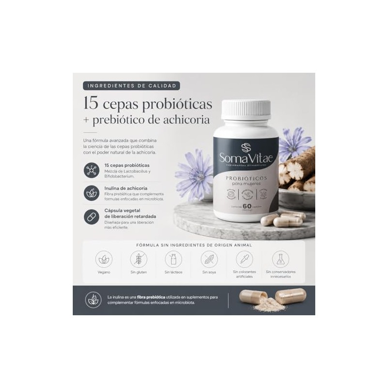 Probioticos Femeninos Cepas Capsulas Meses Salud Digestiva Equilibrio Femenino Liberacion