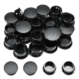 Tapón de plástico de 3/4 pulgadas/19 mm para orificio redondo, tapones de panel de bloqueo a presión, tapas de cierre de tornillo de puerta para gabinete de cocina, muebles, cajas