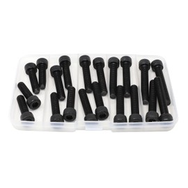 iexcell 20 Pcs M8 x 30/35/40/45/50 Alloy Steel 12.9 Grade Hex Socket Head Cap Screws Bolts Assortment, Black Oxide Finish