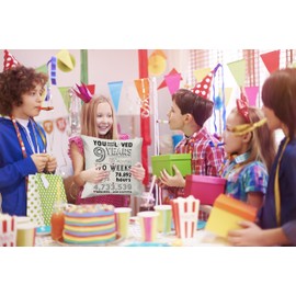 CROWNLY CRYSTAL® (Double-Sided) Gifts for 9 Year Old Girls and Boy 9th Birthday Decorations Cushion Cover 18x18 Inches Girls Party Decorations Gifts Presents for 9 Year Olds Boys Happy 9th Birthday