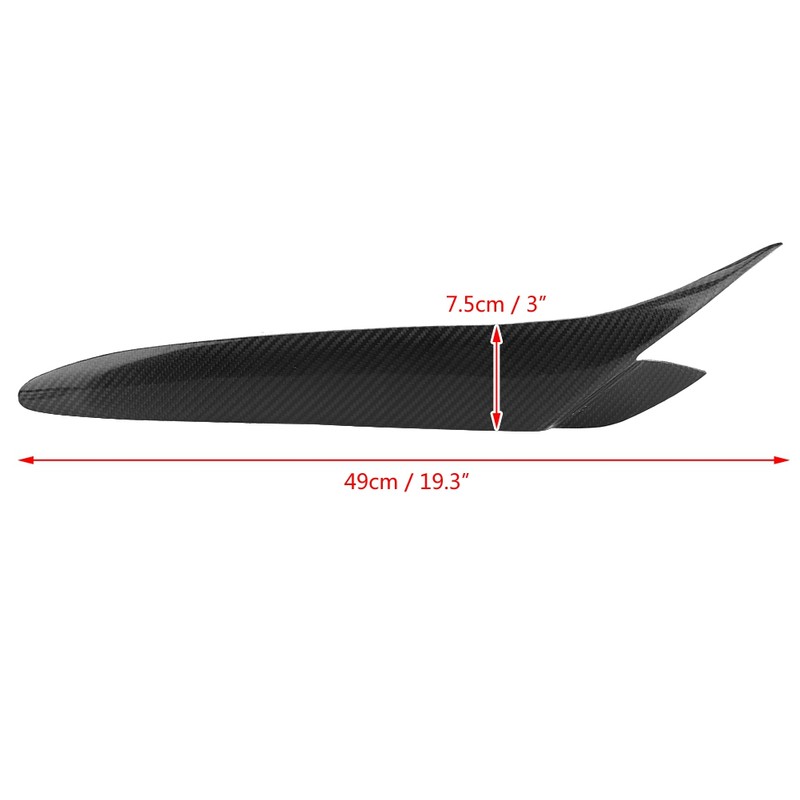 1 Pair Car Real Carbon Fiber Headlight Eyebrow Eyelid Trim