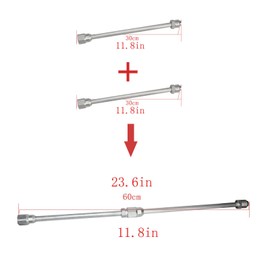 ieron 2Pcs 30CM Extension Rod for Sprayer Airless Nozzle, Sprayer Gun Tip Extension Rod Stainless Steel