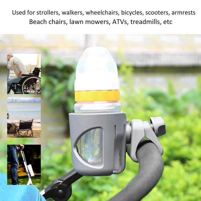Stroller Cup Holder Large Caliber Designed Adjustable 360 Degrees Universal