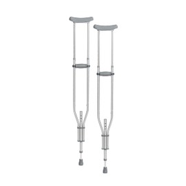Drive Medical Tall Adult Crutches For Walking With Underarm Pad & Handgrip, 53 to 61 Inches, Grey