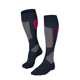 FALKE Women's SK4 Ski Socks Very Light Padding Anti-Bubble Thin Ski Socks for Skiing Breathable Quick-Drying Climate Regulating Odour-Inhibiting Wool Functional Material 1 Pair